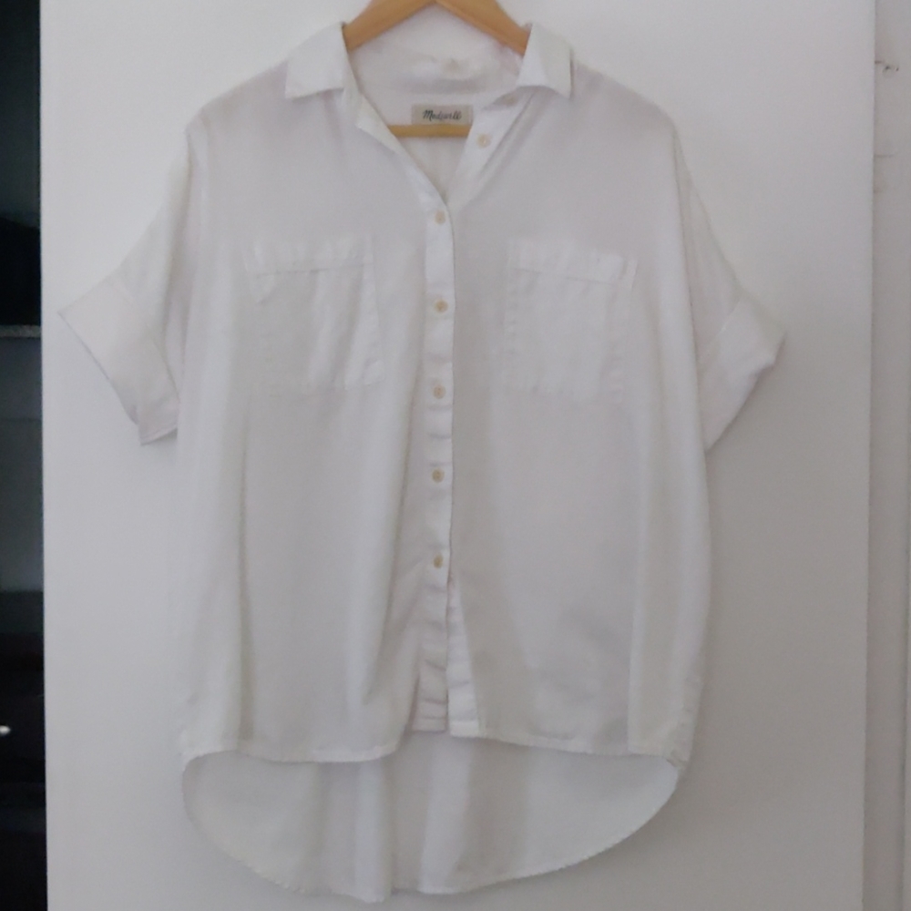 madewell. white cotton courier shirt.